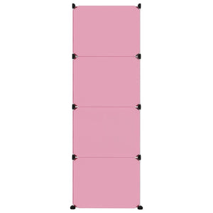 Modularer Kinderschrank mit 12 Würfeln, Rosa