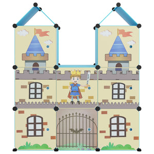 Modularer Kinderschrank mit 8 Würfeln, Blau