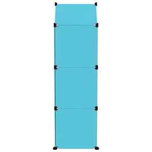 Modularer Kinderschrank mit 8 Würfeln, Blau