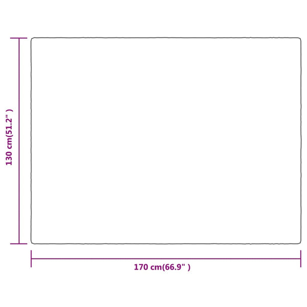vidaXL Blanket Yellow 130x170 cm Polyester