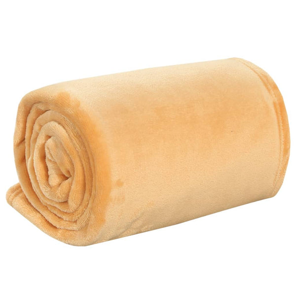 vidaXL Blanket Yellow 150x200 cm Polyester
