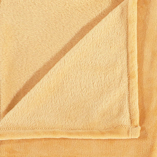 vidaXL Blanket Yellow 150x200 cm Polyester