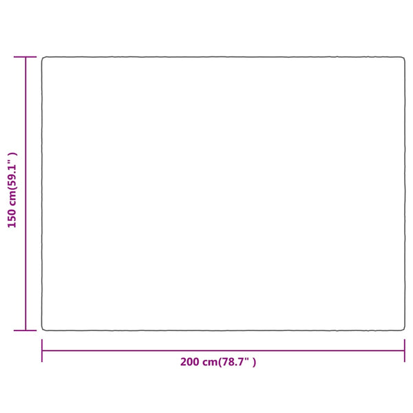 vidaXL Blanket Yellow 150x200 cm Polyester