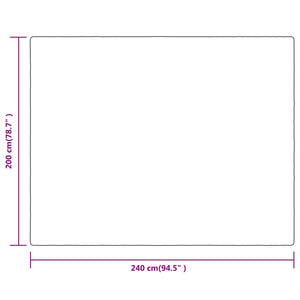 vidaXL Blanket Yellow 200x240 cm Polyester