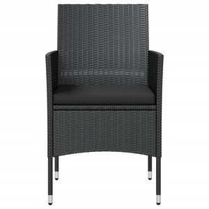 16-tlg. Garten-Lounge-Set mit Auflagen Poly Rattan Schwarz