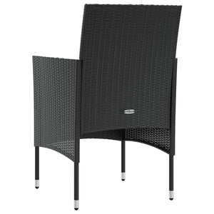 16-tlg. Garten-Lounge-Set mit Auflagen Poly Rattan Schwarz