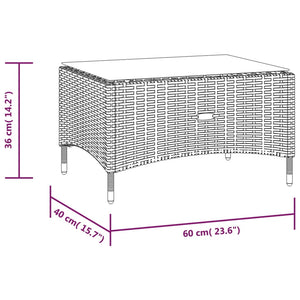 16-tlg. Garten-Lounge-Set mit Auflagen Poly Rattan Schwarz