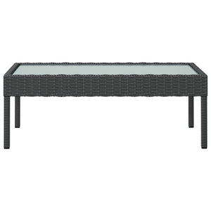 16-tlg. Garten-Lounge-Set mit Auflagen Poly Rattan Schwarz