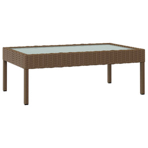 8-tlg. Garten-Lounge-Set mit Auflagen Poly Rattan Braun