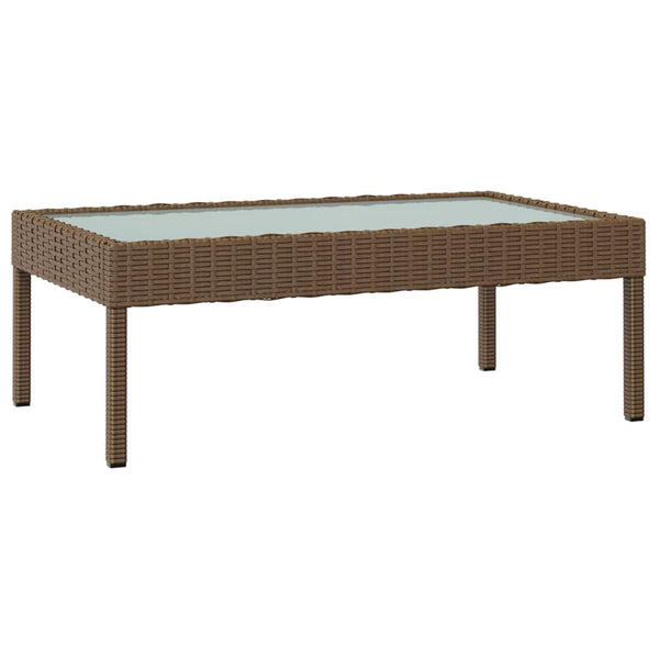 8-tlg. Garten-Lounge-Set mit Auflagen Poly Rattan Braun