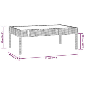 16-tlg. Garten-Lounge-Set mit Auflagen Poly Rattan Grau