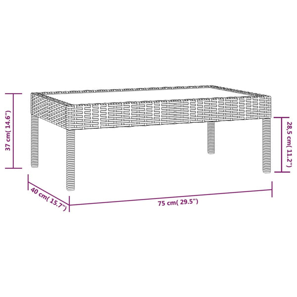 16-tlg. Garten-Lounge-Set mit Auflagen Poly Rattan Grau