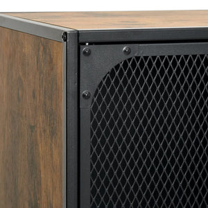Lagerschränke 2 Stk. Rustikal Braun 72x36x82 cm Metall und MDF