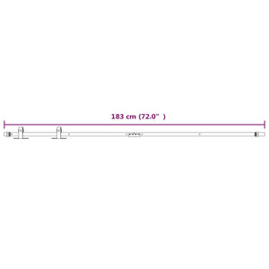 Mini Schiebetürbeschlag Set für Schranktüren Carbonstahl 183 cm
