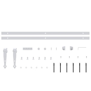 Mini Schiebetürbeschlag Set für Schranktüren Carbonstahl 122 cm