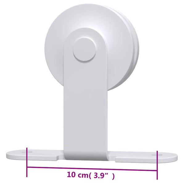 Schiebetürbeschlag 183 cm Stahl Weiß