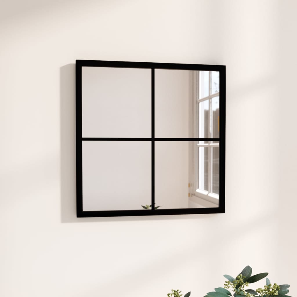 Schwarzer Wandspiegel 40x40 cm