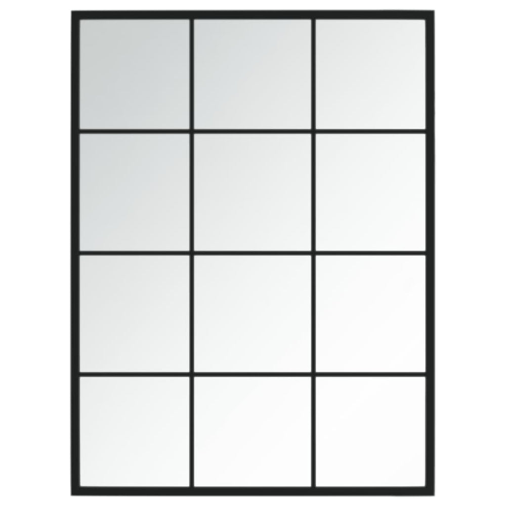 Schwarzer Wandspiegel 80x60 cm Metall