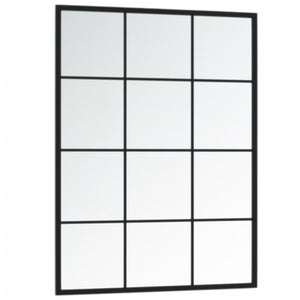Schwarzer Wandspiegel 80x60 cm Metall