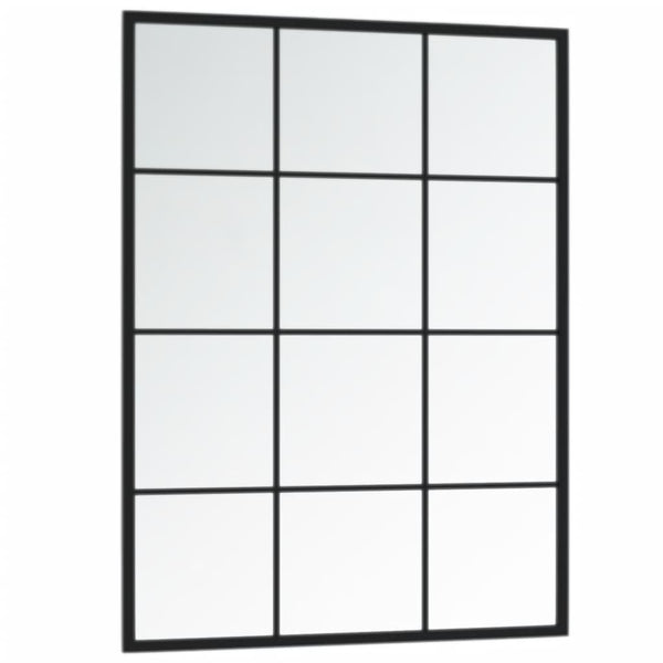 Schwarzer Wandspiegel 80x60 cm Metall