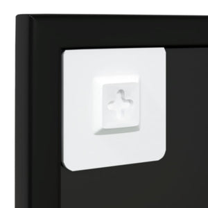 Schwarzer Wandspiegel 80x60 cm Metall
