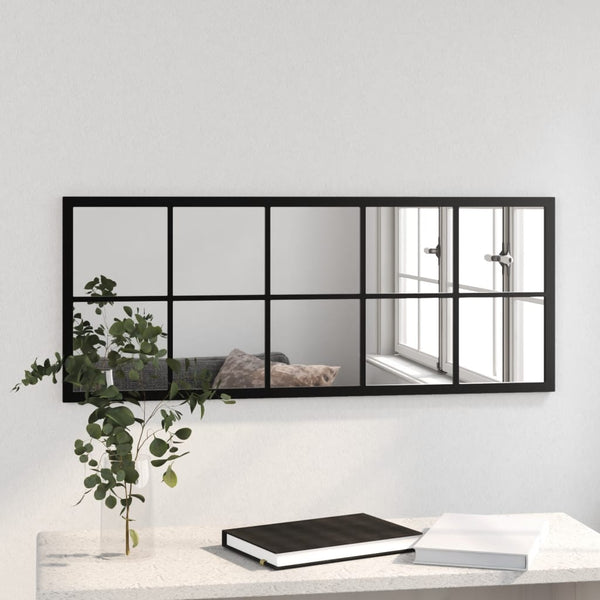 Schwarzer Wandspiegel 100x40 cm