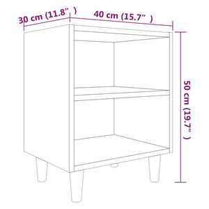 Nachttische 2er Set Räuchereiche Massivholz