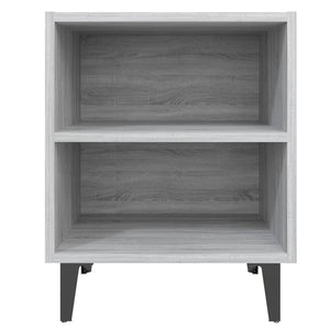 Grauer Nachttisch Sonoma Eiche 40x30x50 cm