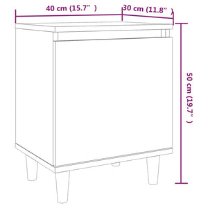 Nachttisch Braun Eichenoptik 40x30x50cm