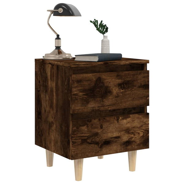 Nachttisch Räuchereiche Massivholz 40x35x50 cm