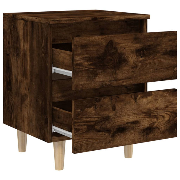 Nachttisch Räuchereiche Massivholz 40x35x50 cm