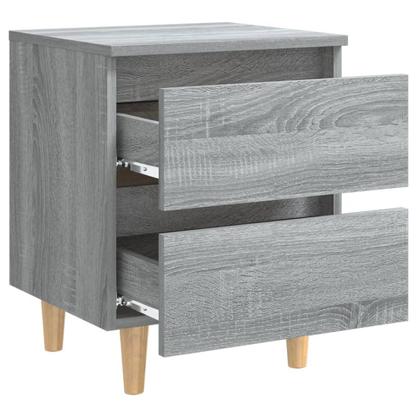 Grauer Nachttisch Sonoma Eiche 40x35x50 cm