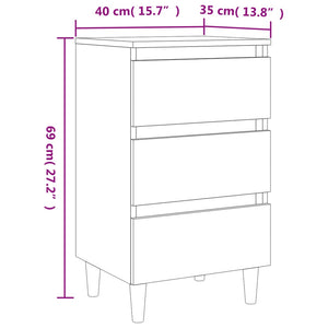 Nachttisch Räuchereiche Massivholz 40x69 cm