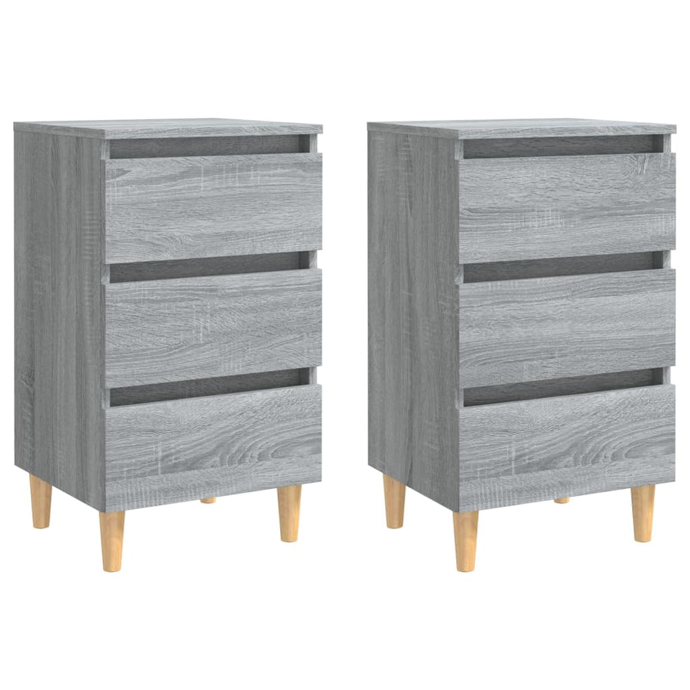Nachttische Grau Sonoma 2er-Set