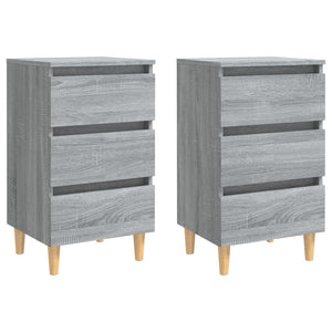 Nachttische Grau Sonoma 2er-Set