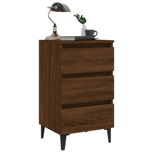 Nachttische 2er Set Eichenoptik 40x35x69 cm