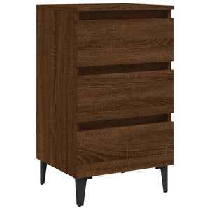 Nachttische 2er Set Eichenoptik 40x35x69 cm
