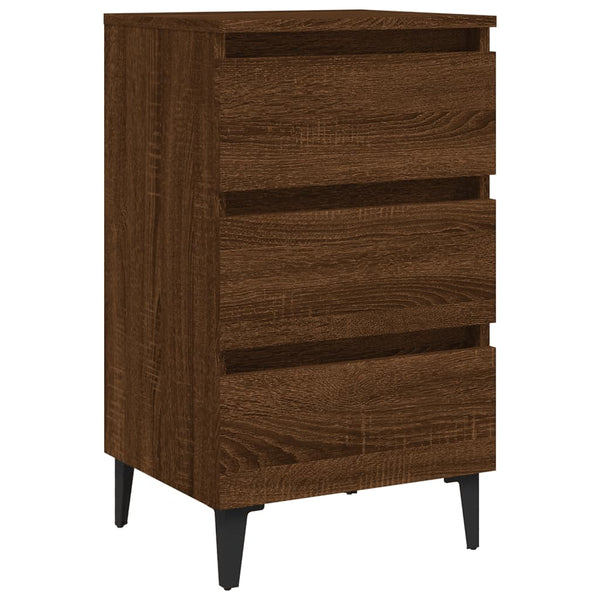 Nachttische 2er Set Eichenoptik 40x35x69 cm