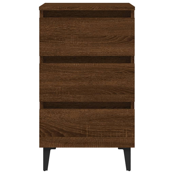 Nachttische 2er Set Eichenoptik 40x35x69 cm