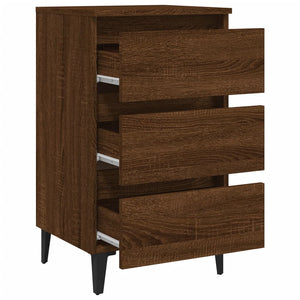 Nachttische 2er Set Eichenoptik 40x35x69 cm