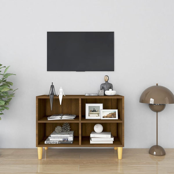 TV-Schrank Eichenoptik mit Holzbeinen