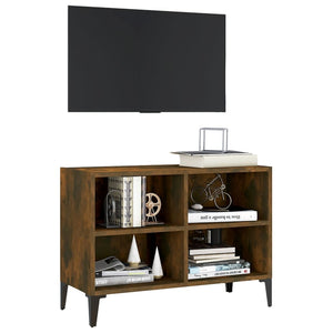TV-Schrank Räuchereiche mit Metallbeinen