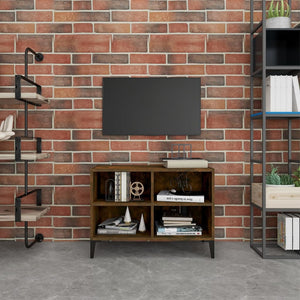TV-Schrank Räuchereiche mit Metallbeinen