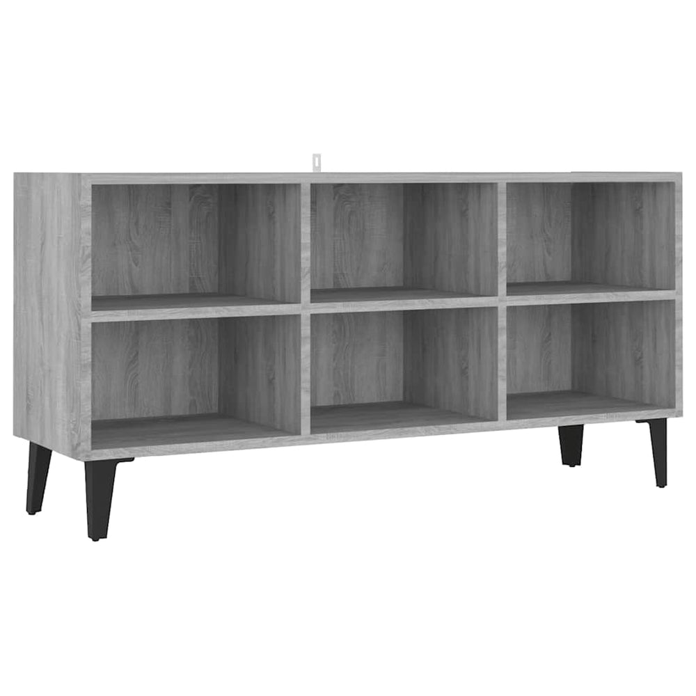 vidaXL TV Cabinet with Metal Legs Sonoma Grey 103.5x30x50 cm