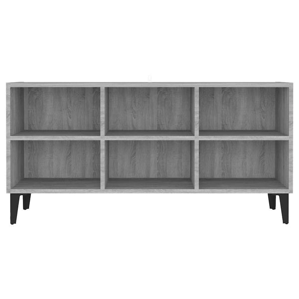 TV-Schrank Grau Sonoma mit Metallbeinen