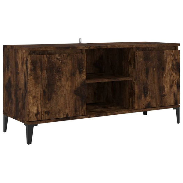 TV-Schrank Räuchereiche mit Metallbeinen
