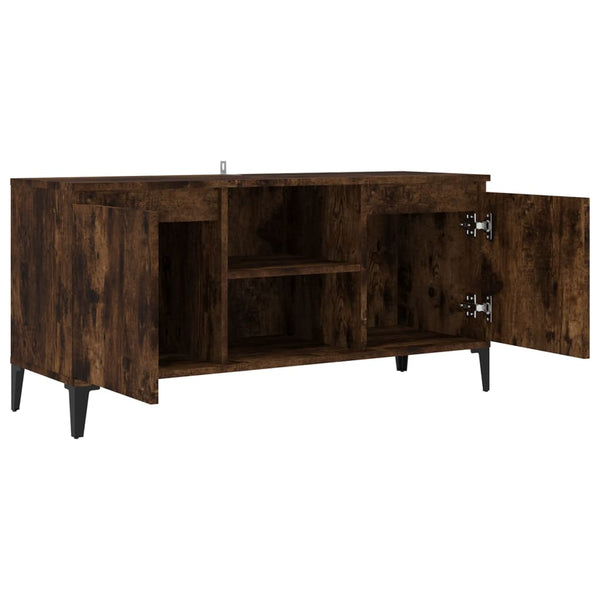 TV-Schrank Räuchereiche mit Metallbeinen