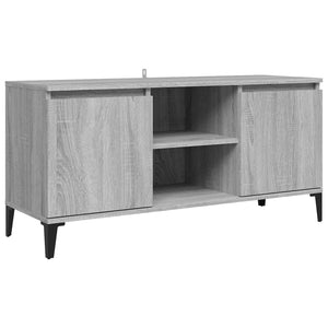 TV-Schrank Grau Sonoma mit Metallbeinen