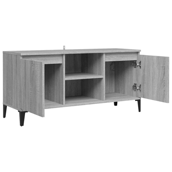 TV-Schrank Grau Sonoma mit Metallbeinen