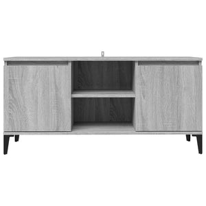 TV-Schrank Grau Sonoma mit Metallbeinen